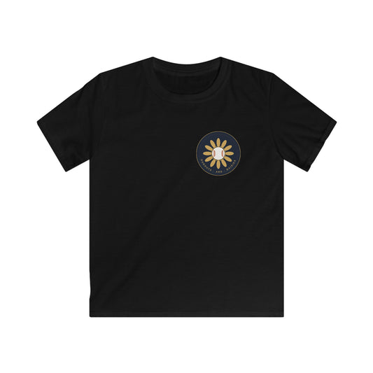 Kids Tee — Cute Daisy Sun Graphic Pocket Shirt