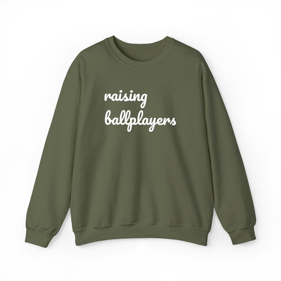 Raising Ballplayers Crewneck Sweatshirt — Dugouts & Daisies Parents Collection