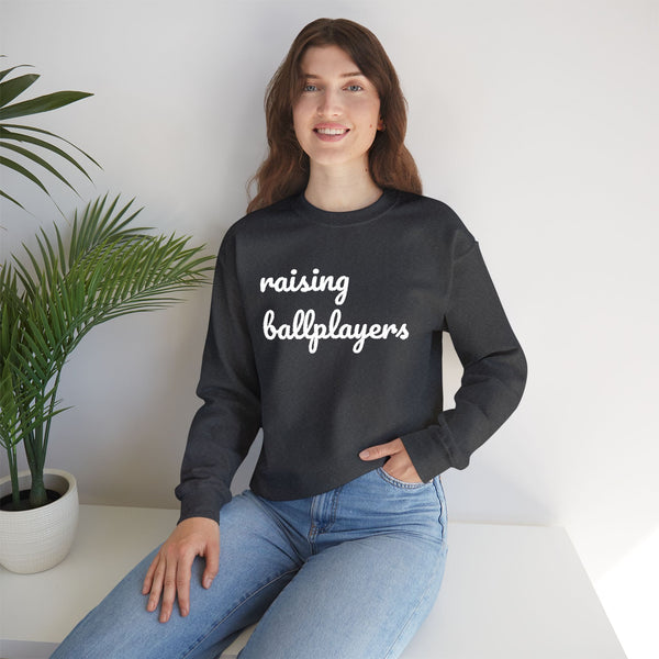 Raising Ballplayers Crewneck Sweatshirt — Dugouts & Daisies Parents Collection