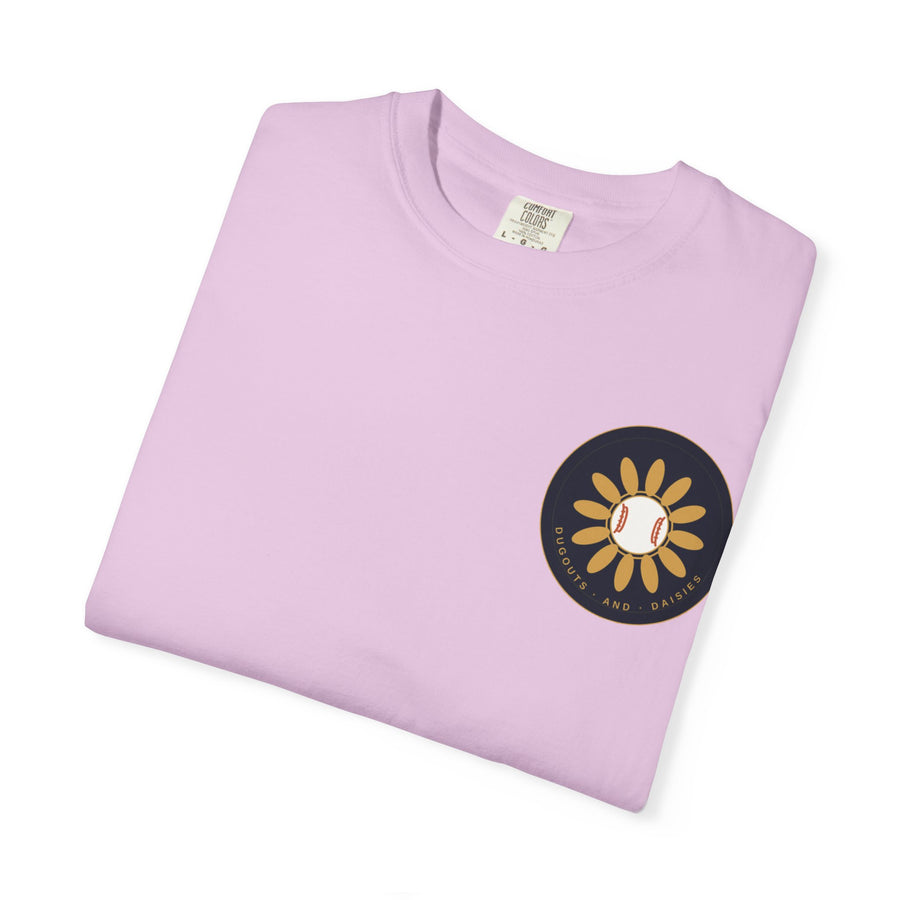 Dugouts and Daisies Front Logo Unisex Garment-Dyed T-shirt