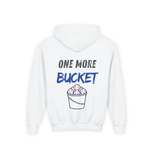 One More Bucket Youth Baseball Hoodie | Kids Baseball Sweatshirt | Practice Makes Progress Hoodie