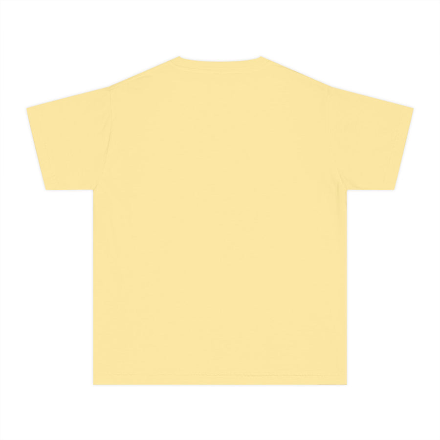 Youth Tee — Retro Daisy Chest Logo, Cute Floral Kids Shirt