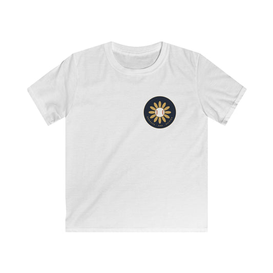 Kids Tee — Cute Daisy Sun Graphic Pocket Shirt