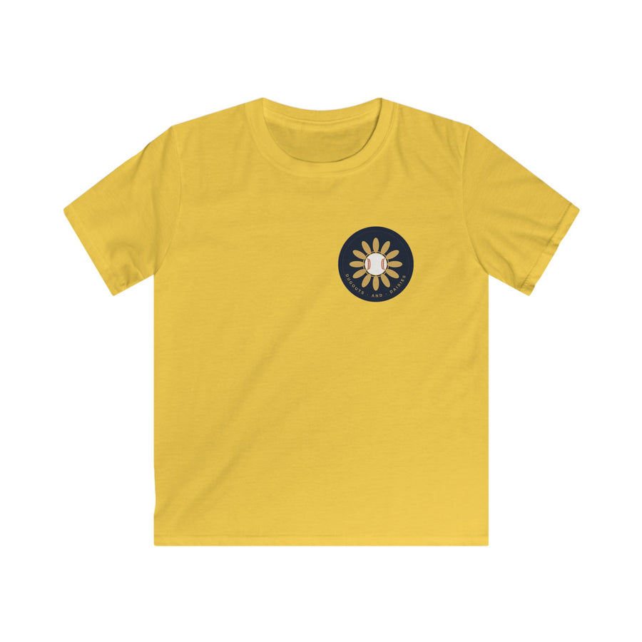 Kids Tee — Cute Daisy Sun Graphic Pocket Shirt