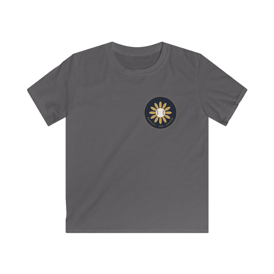 Kids Tee — Cute Daisy Sun Graphic Pocket Shirt