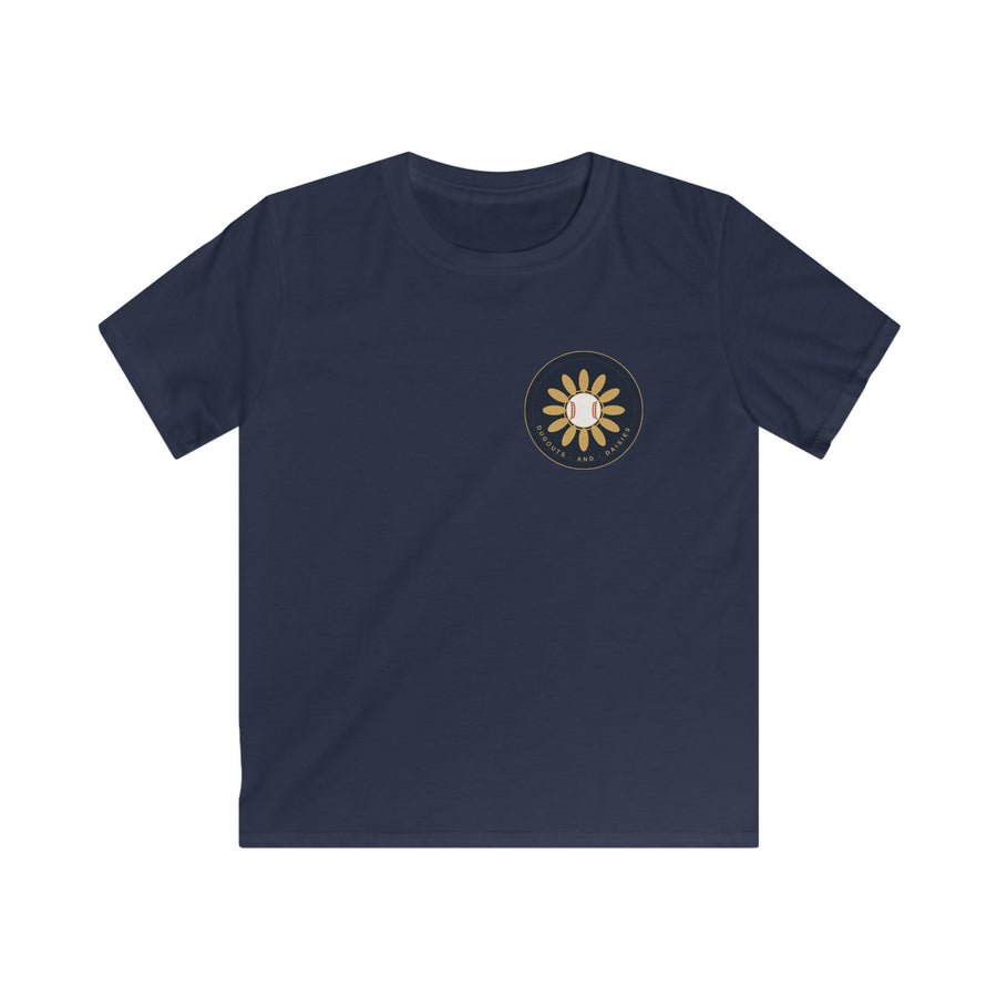 Kids Tee — Cute Daisy Sun Graphic Pocket Shirt