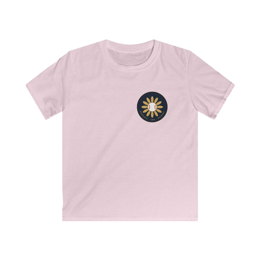 Kids Tee — Cute Daisy Sun Graphic Pocket Shirt