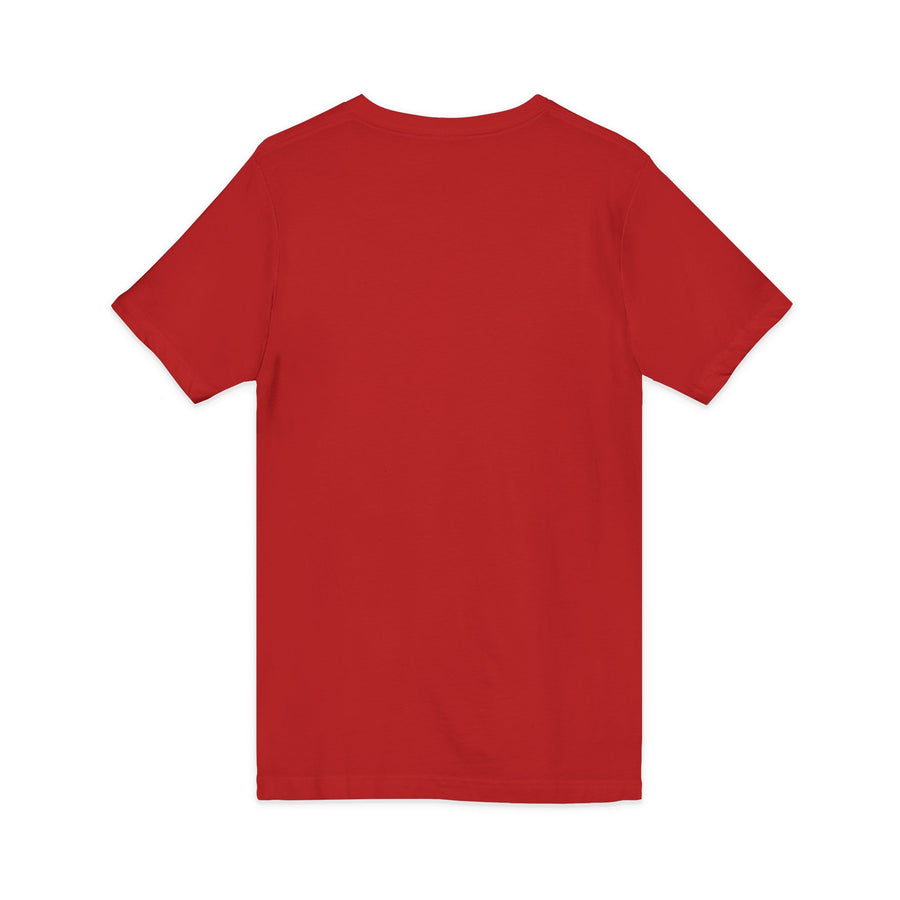 Baseball Mom V‑Neck Tee — Heart Logo Short Sleeve Shirt