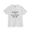 Raised at the Ballpark Kids Tee — Baseball & Softball Sibling Shirt
