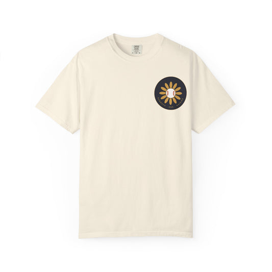 Dugouts and Daisies Front Logo Unisex Garment-Dyed T-shirt