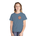 Youth Tee — Retro Daisy Chest Logo, Cute Floral Kids Shirt