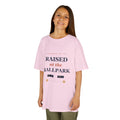 Raised at the Ballpark Kids Tee — Baseball & Softball Sibling Shirt