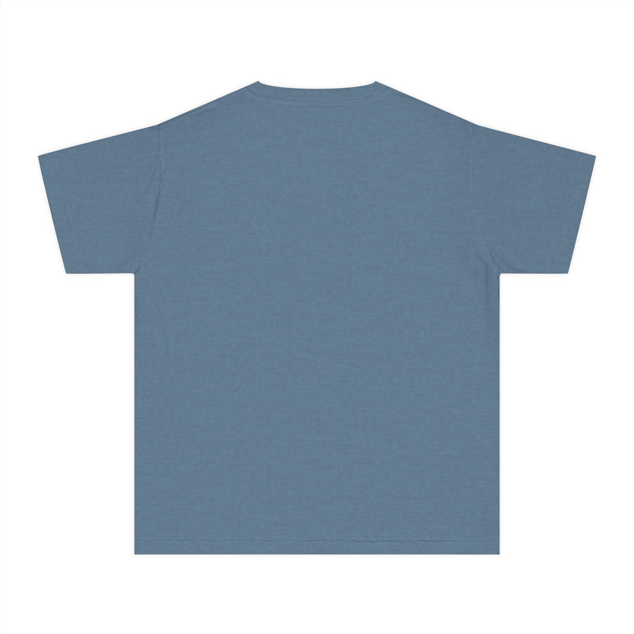 Youth Tee — Retro Daisy Chest Logo, Cute Floral Kids Shirt