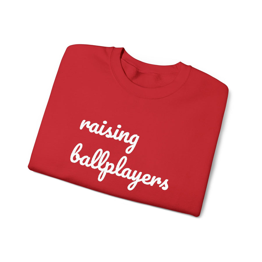 Raising Ballplayers Crewneck Sweatshirt — Dugouts & Daisies Parents Collection