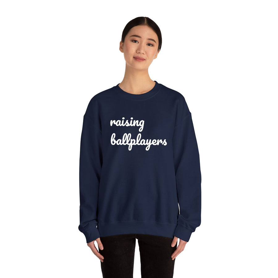Raising Ballplayers Crewneck Sweatshirt — Dugouts & Daisies Parents Collection