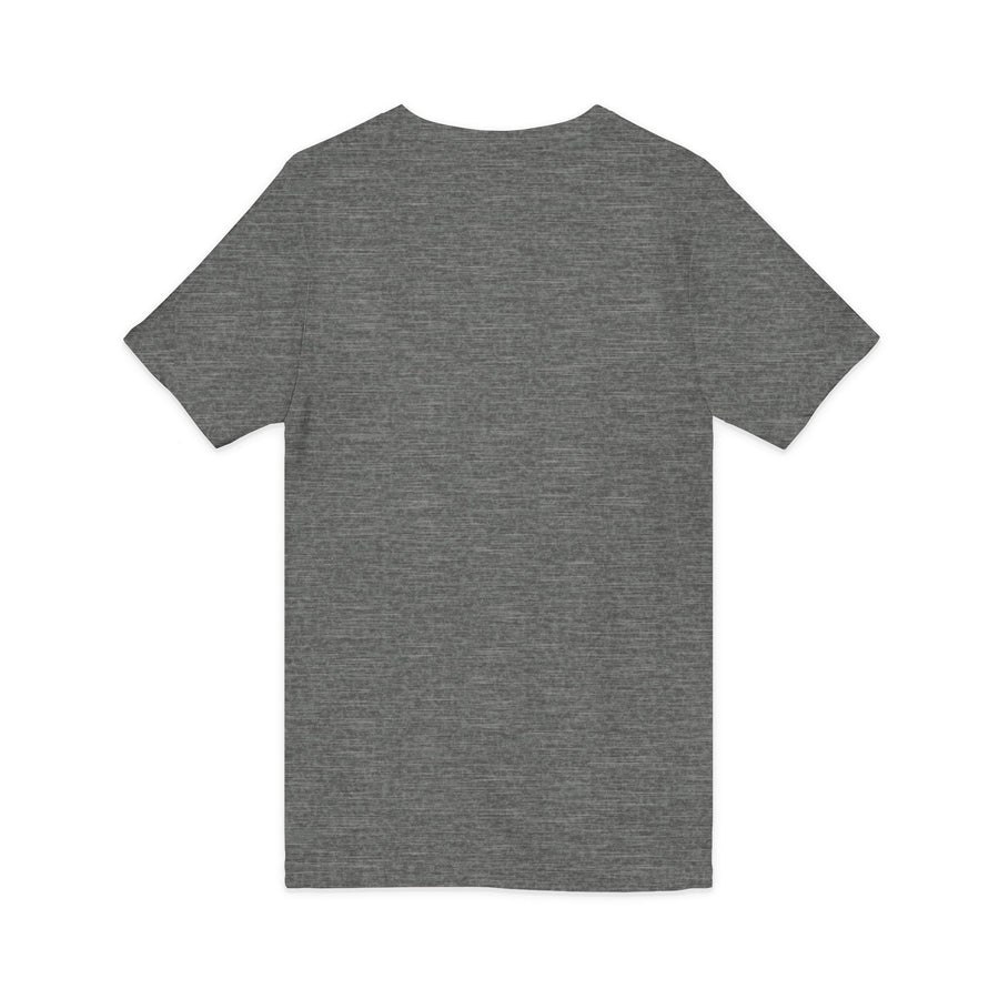 Baseball Mom V‑Neck Tee — Heart Logo Short Sleeve Shirt