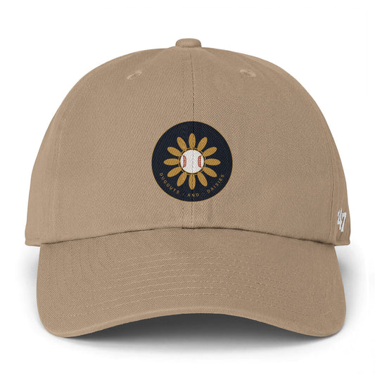 Baseball Sunflower Cap — Clean Up Cap Embroidered Dad Hat