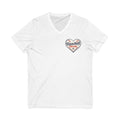 Baseball Mom V‑Neck Tee — Heart Logo Short Sleeve Shirt