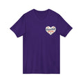 Baseball Mom V‑Neck Tee — Heart Logo Short Sleeve Shirt