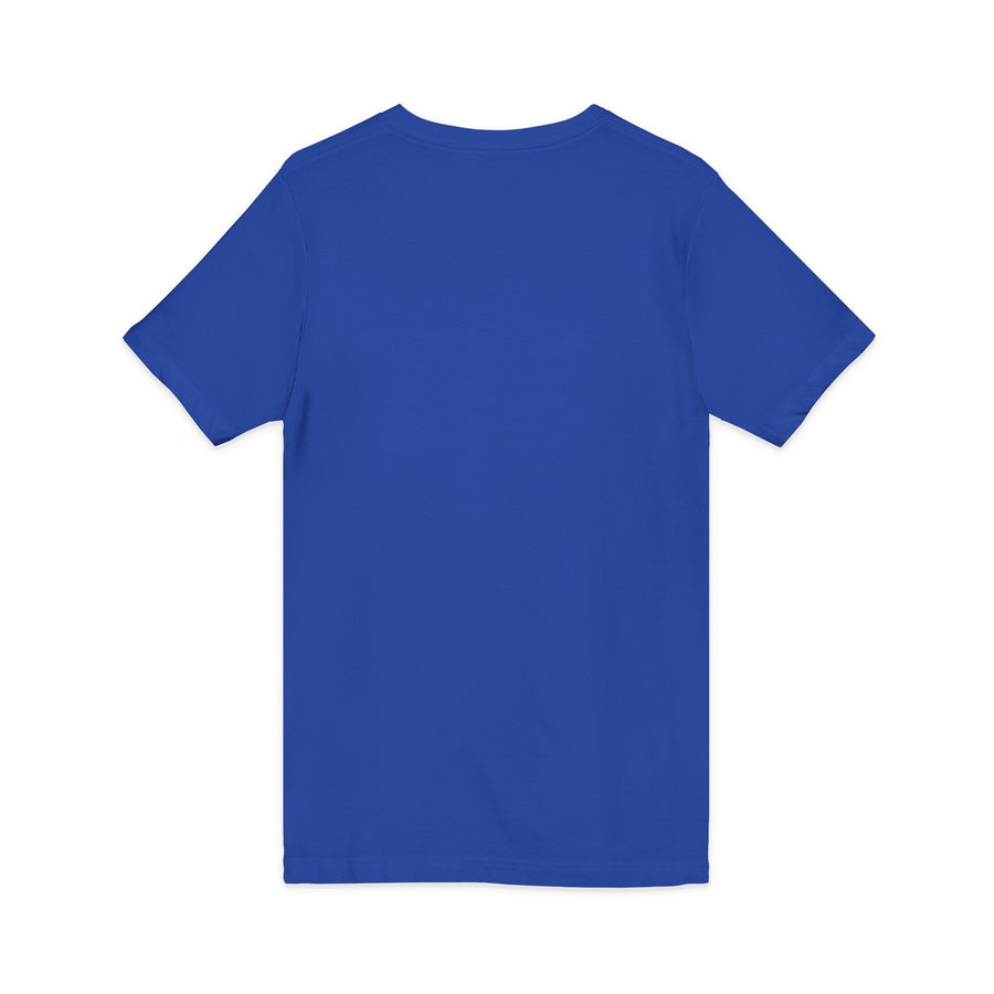 Baseball Mom V‑Neck Tee — Heart Logo Short Sleeve Shirt