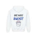 One More Bucket Youth Baseball Hoodie | Kids Baseball Sweatshirt | Practice Makes Progress Hoodie