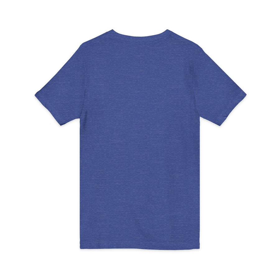 Baseball Mom V‑Neck Tee — Heart Logo Short Sleeve Shirt
