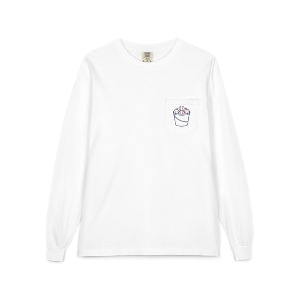 One More Bucket Adult Long Sleeve Baseball Shirt | Baseball Practice Tee | Baseball Lifestyle Long Sleeve