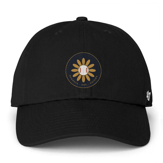 Baseball Sunflower Cap — Clean Up Cap Embroidered Dad Hat