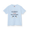 Raised at the Ballpark Kids Tee — Baseball & Softball Sibling Shirt