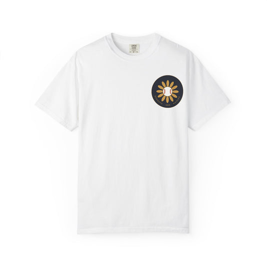Dugouts and Daisies Front Logo Unisex Garment-Dyed T-shirt